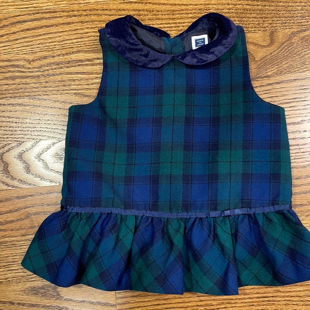 Janie and Jack toddler girl plaid jumper